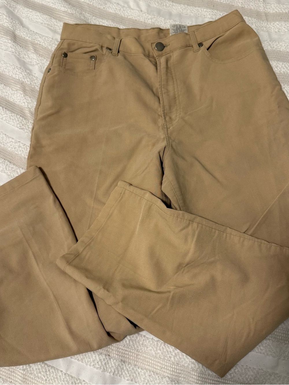 Cache Creek Women’s Tan Stretch Straight Leg Pants Size 10 Career Casual Office